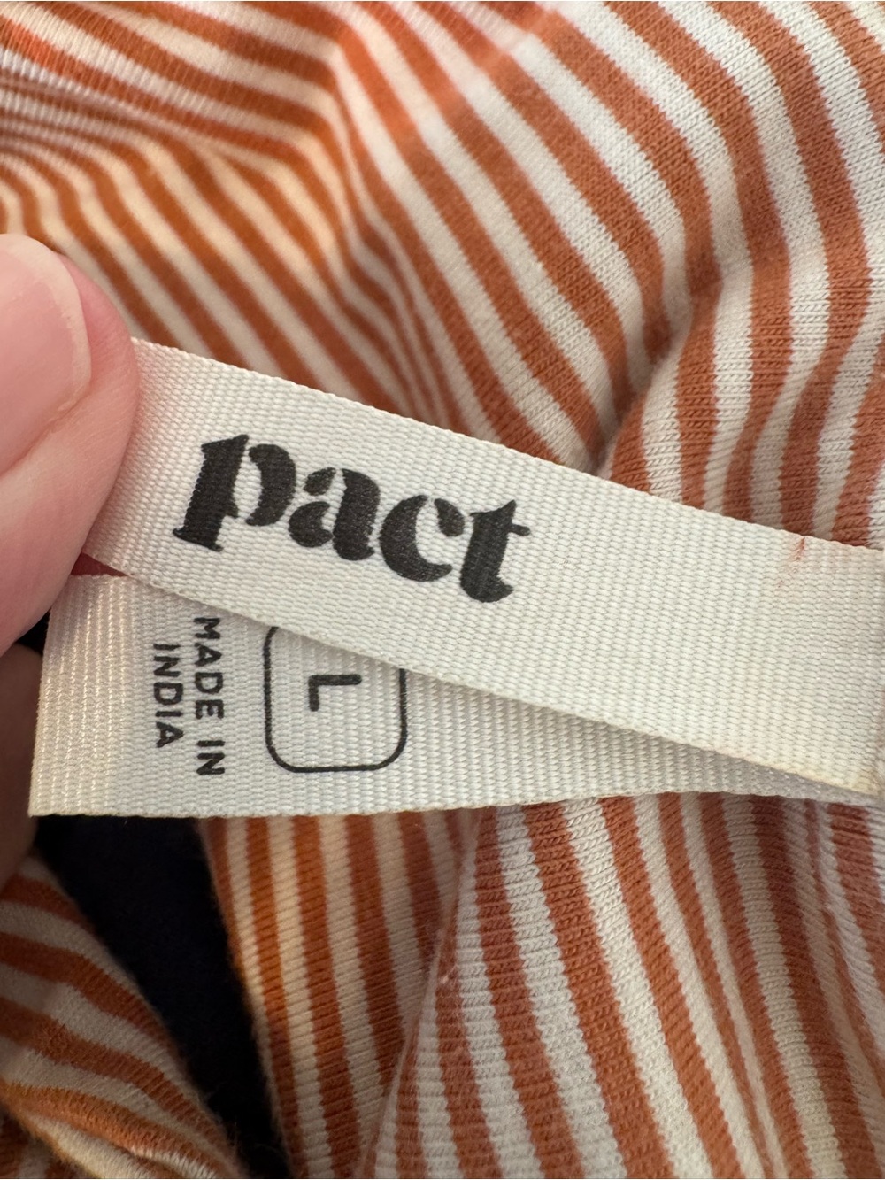 Pact Floral Striped Fit Flare Dress Organic Cotton Tie Back Pockets Large - Picture 7 of 8